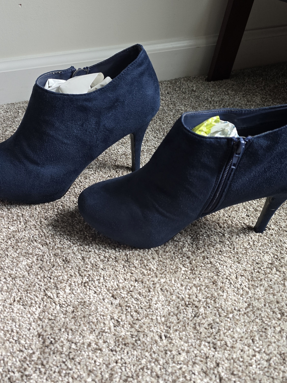 Women's Teal Suede Ankle Booties with Side Zip Size 11